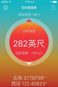 实时海拔高度